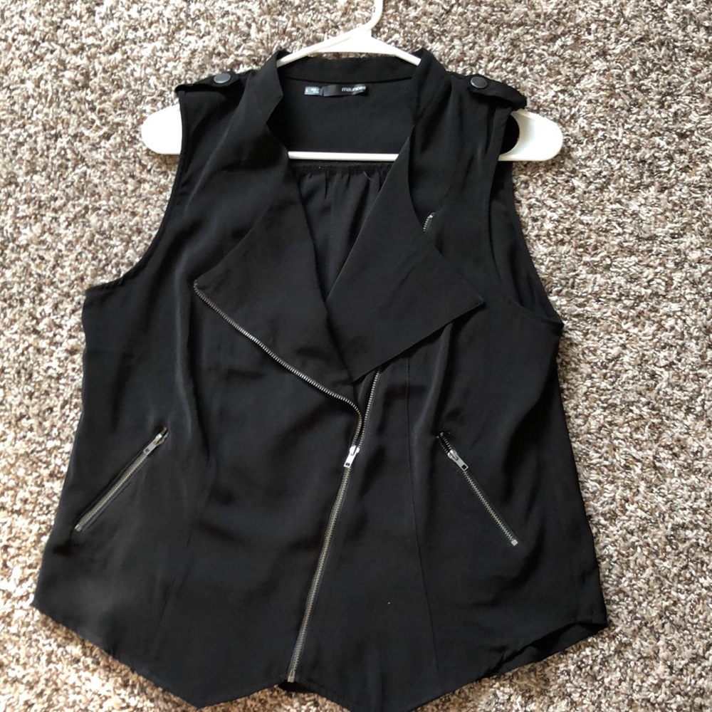 Black Moto-inspired vest